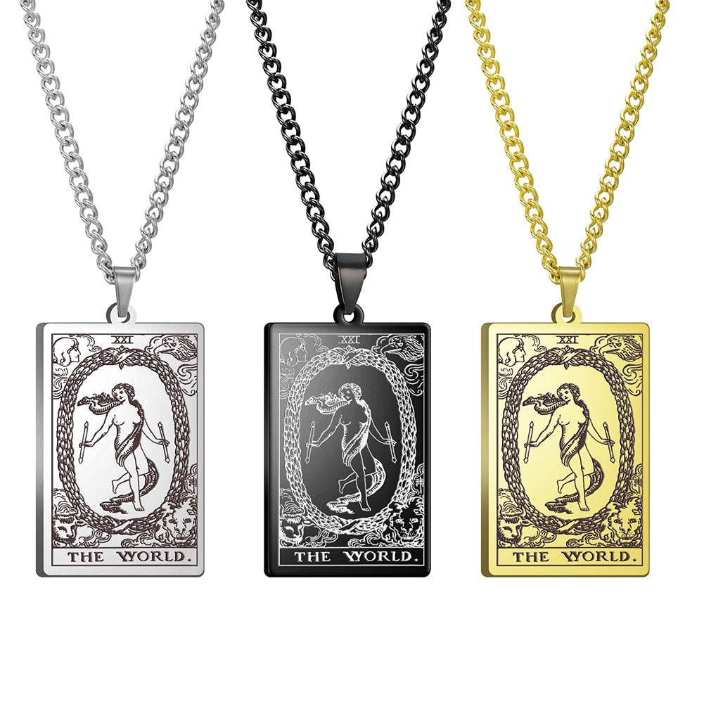 Vintage Tarot Card Necklace The Major Arcana