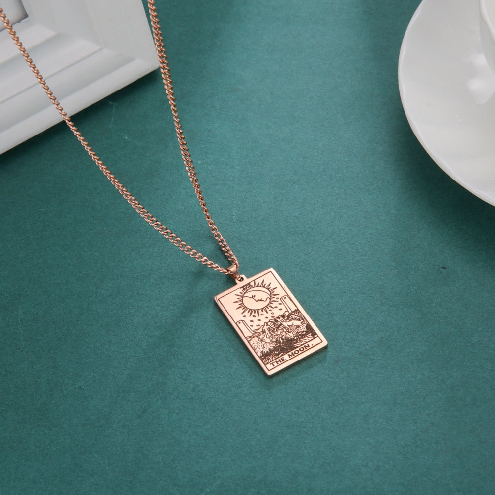 Vintage Tarot Card Necklace The Major Arcana