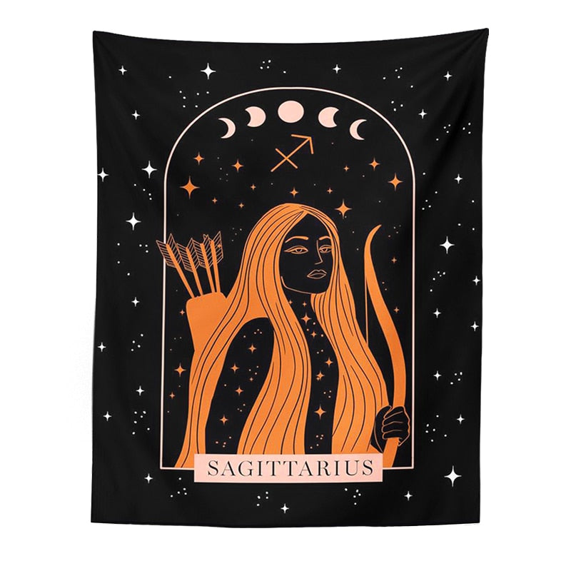 Constellation Tapestry Wall Hanging Moon Phase Tapestry