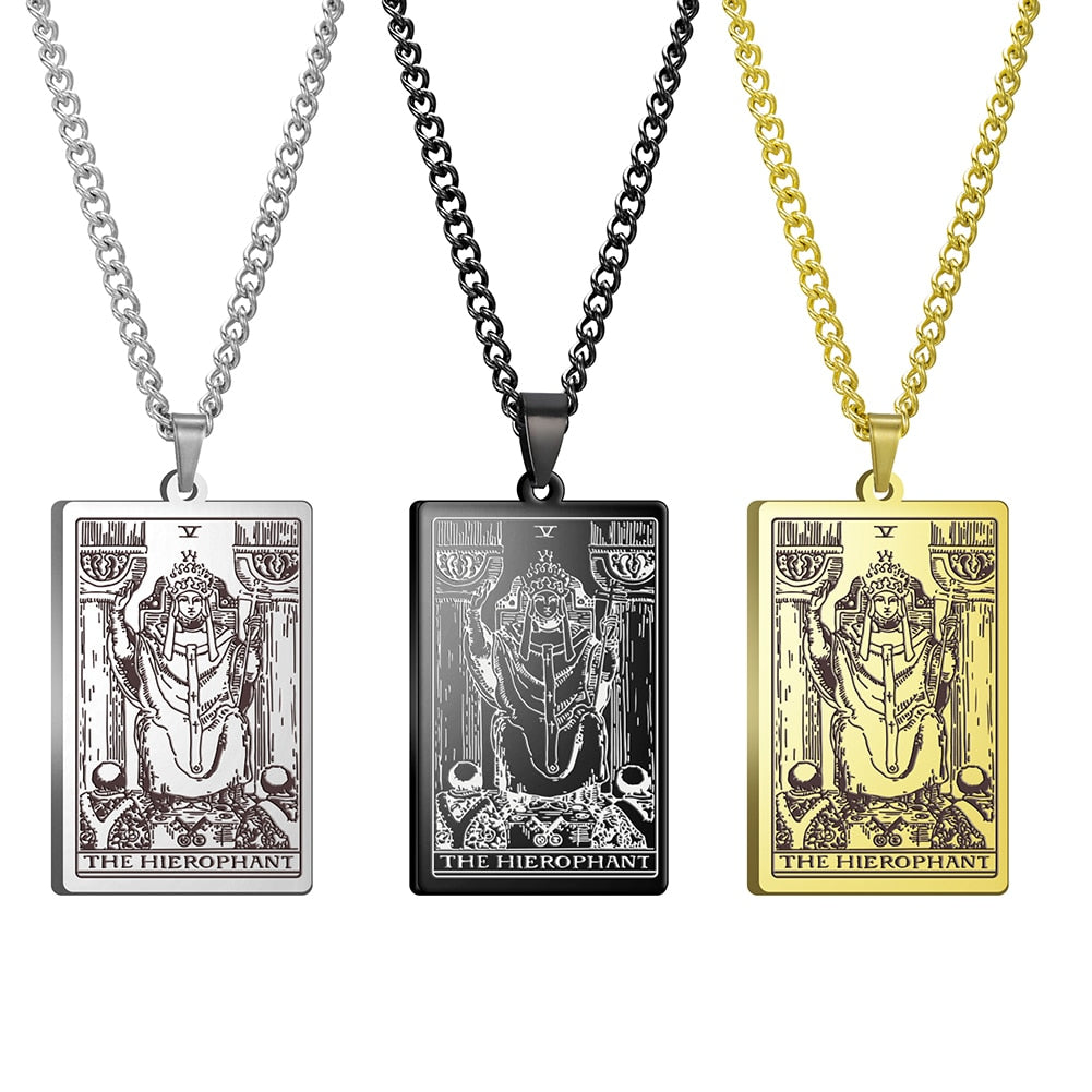 Vintage Tarot Card Necklace The Major Arcana