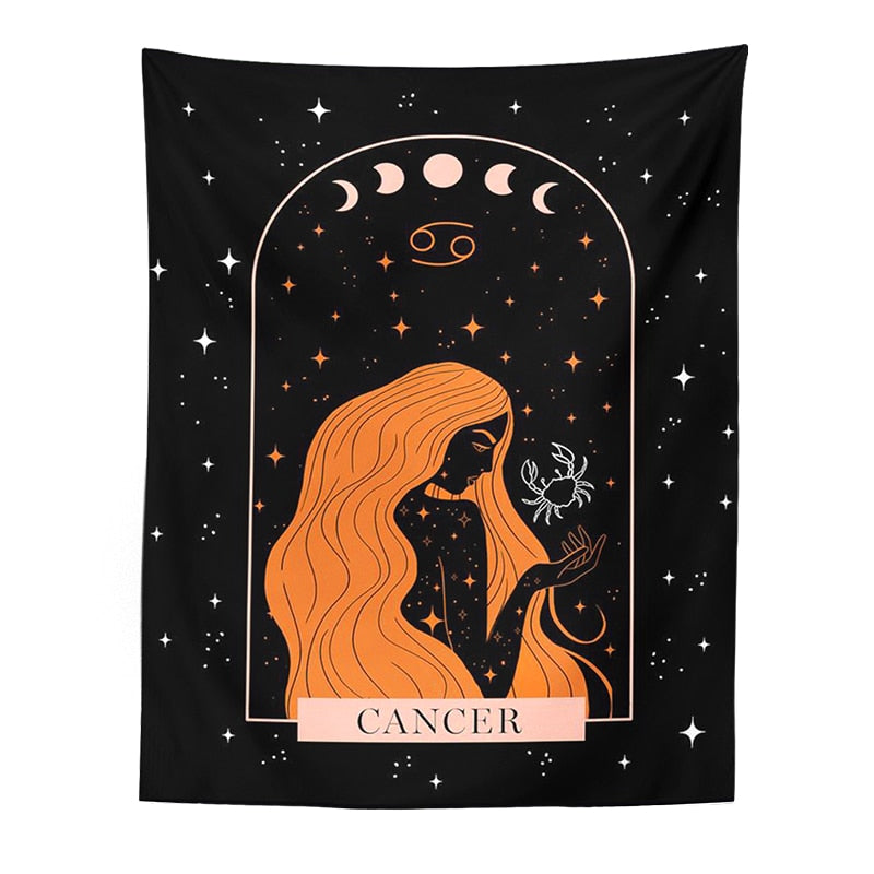 Constellation Tapestry Wall Hanging Moon Phase Tapestry