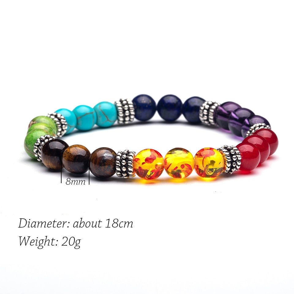 Natural Stone Beads 7 Chakra Bracelets
