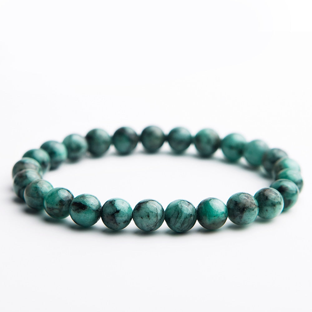 Natural Green Emerald Crystal Bracelet