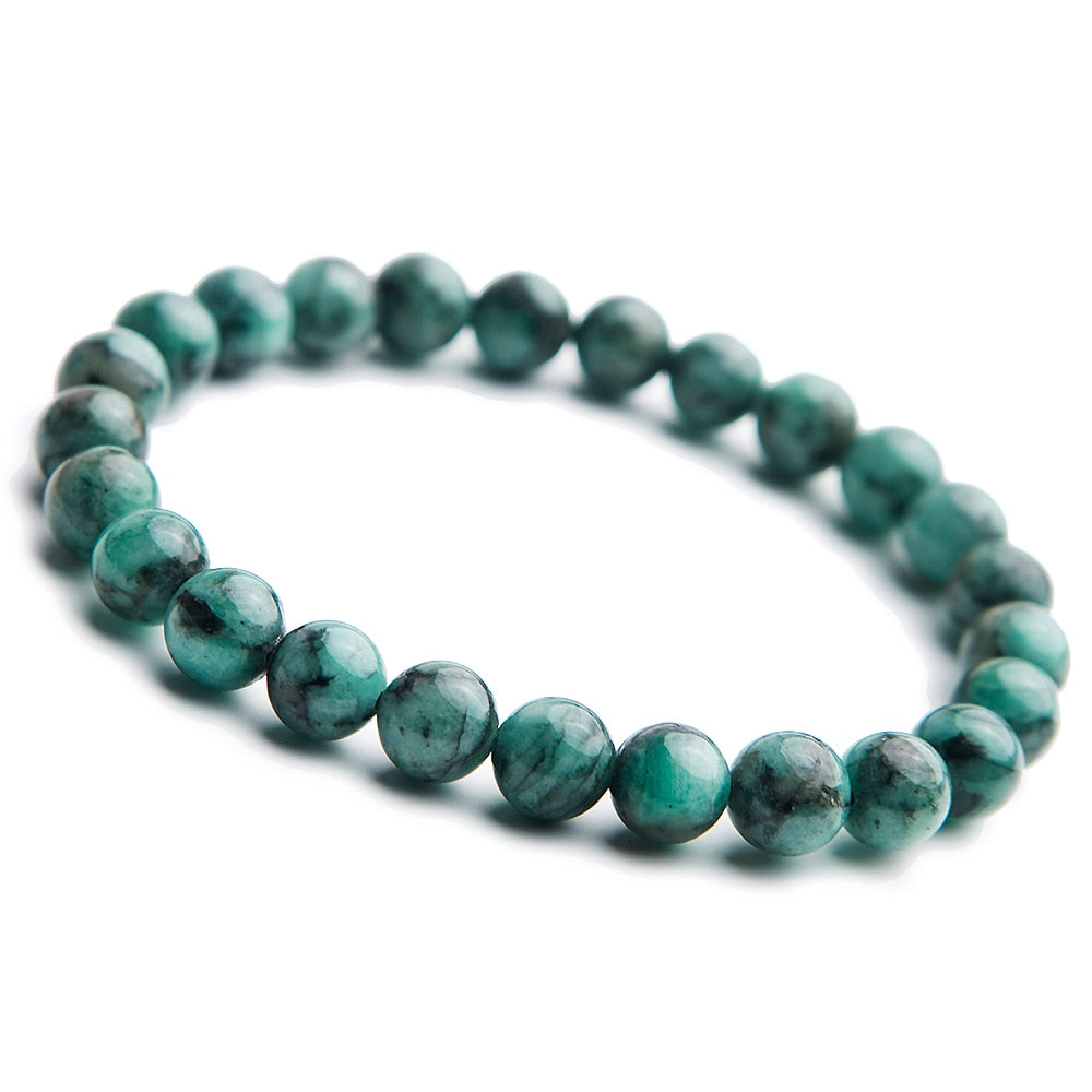 Natural Green Emerald Crystal Bracelet