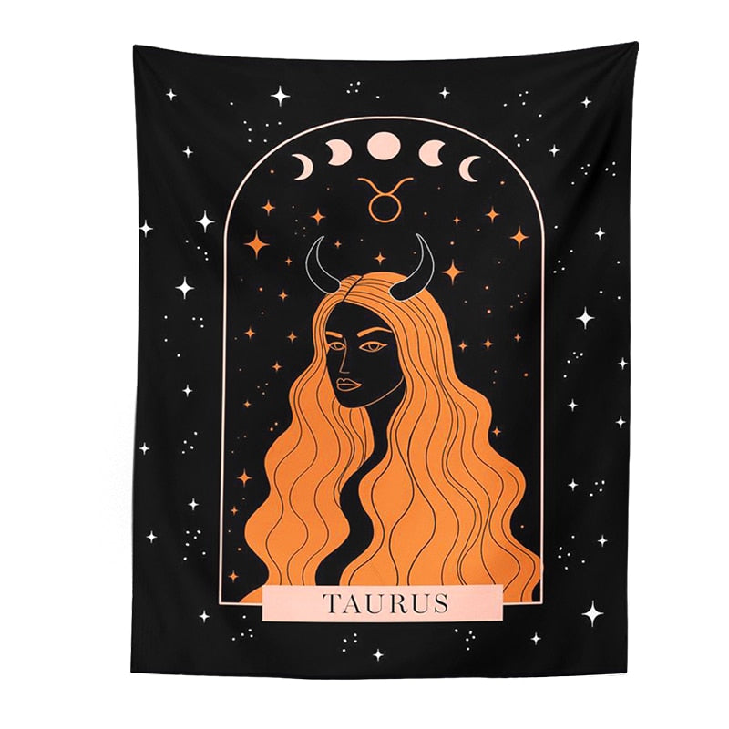 Constellation Tapestry Wall Hanging Moon Phase Tapestry