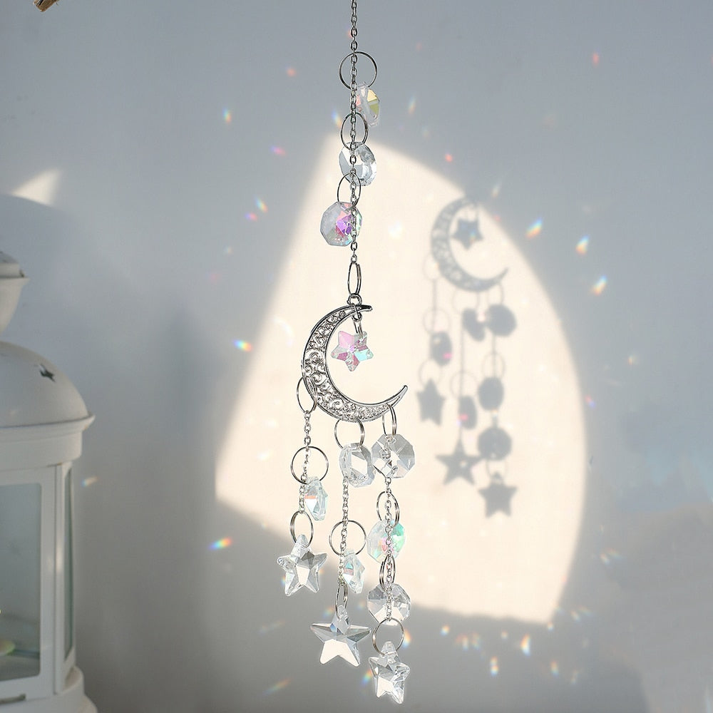 Sun and Moon Crystals Prism Suncatcher