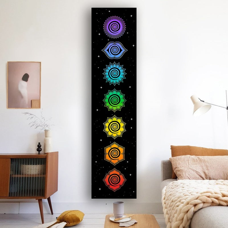 Rainbow Chakras Tapestry