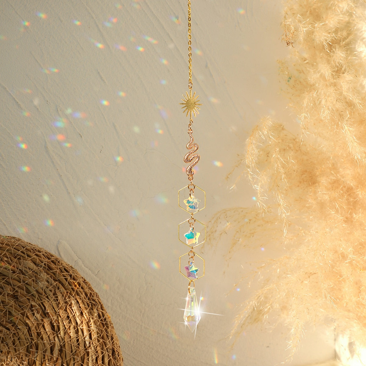 Sun and Moon Crystals Prism Suncatcher