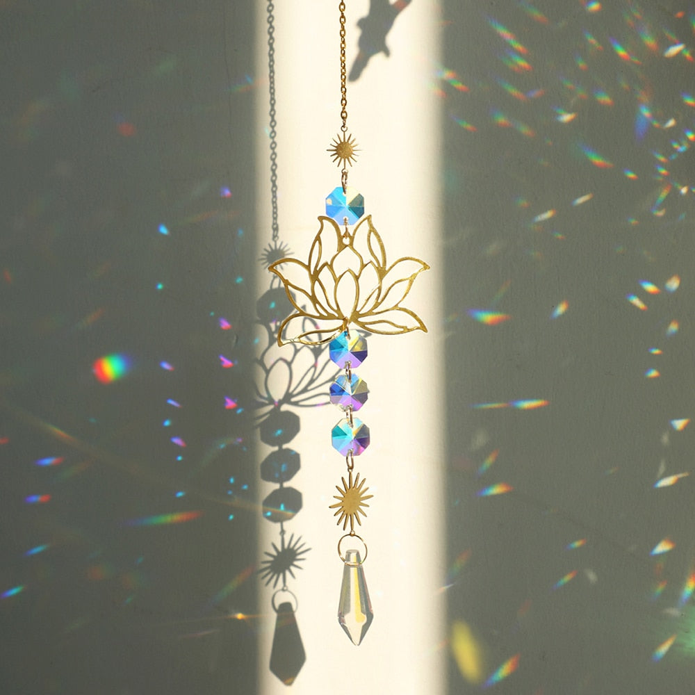 Sun and Moon Crystals Prism Suncatcher