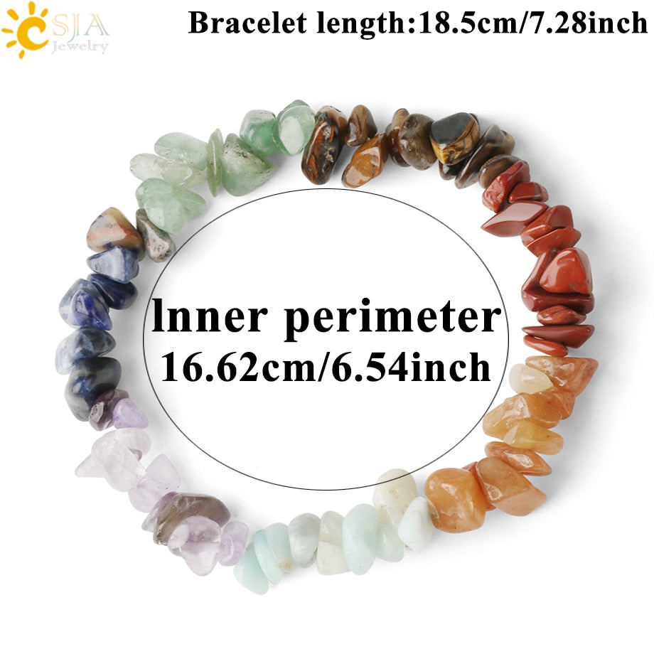 Reiki Natural Gem Stone 7 Chakras Bracelets