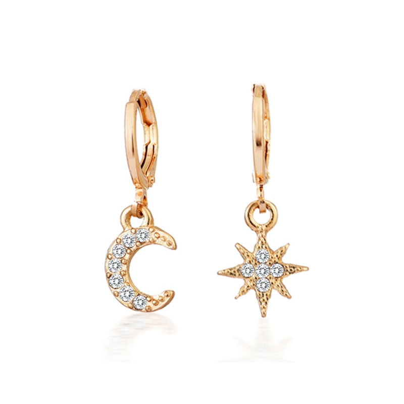 Sun, Star and Moon Earrings