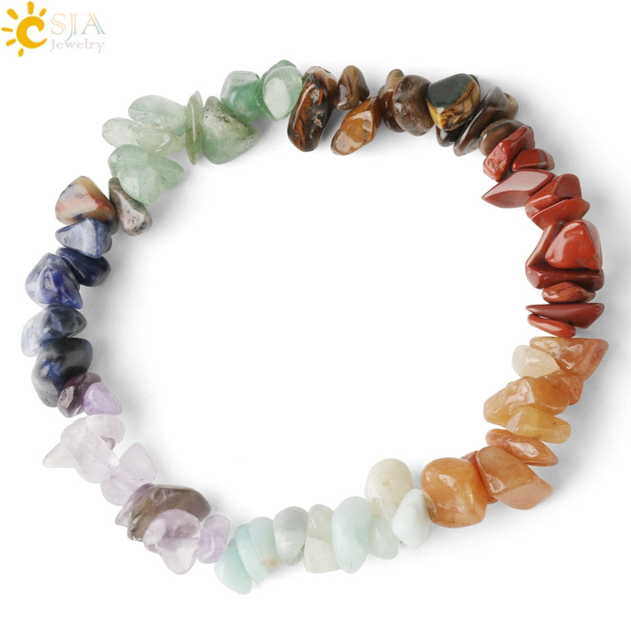 Reiki Natural Gem Stone 7 Chakras Bracelets