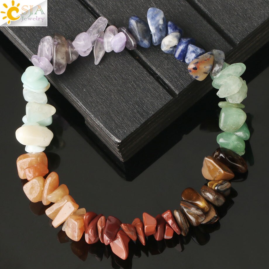 Reiki Natural Gem Stone 7 Chakras Bracelets