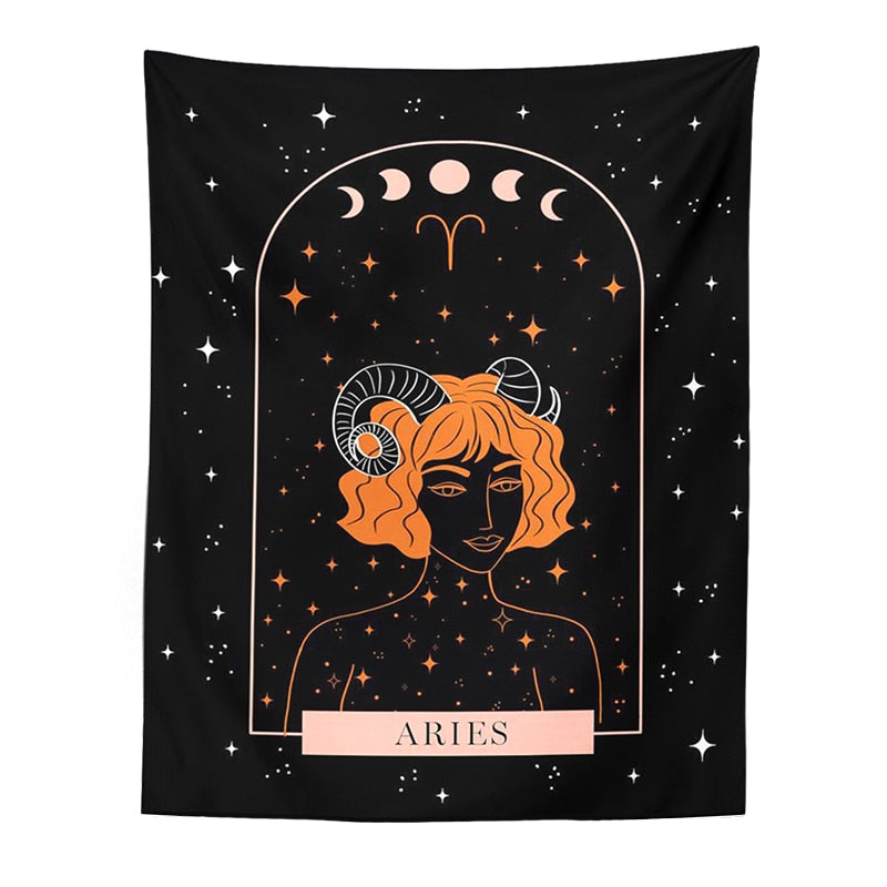 Constellation Tapestry Wall Hanging Moon Phase Tapestry