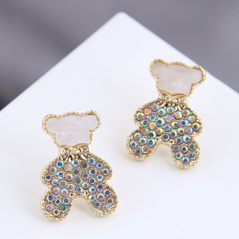 Pearl Jewelry Earrings Cat Shape