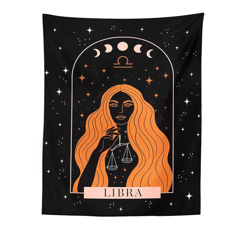 Constellation Tapestry Wall Hanging Moon Phase Tapestry