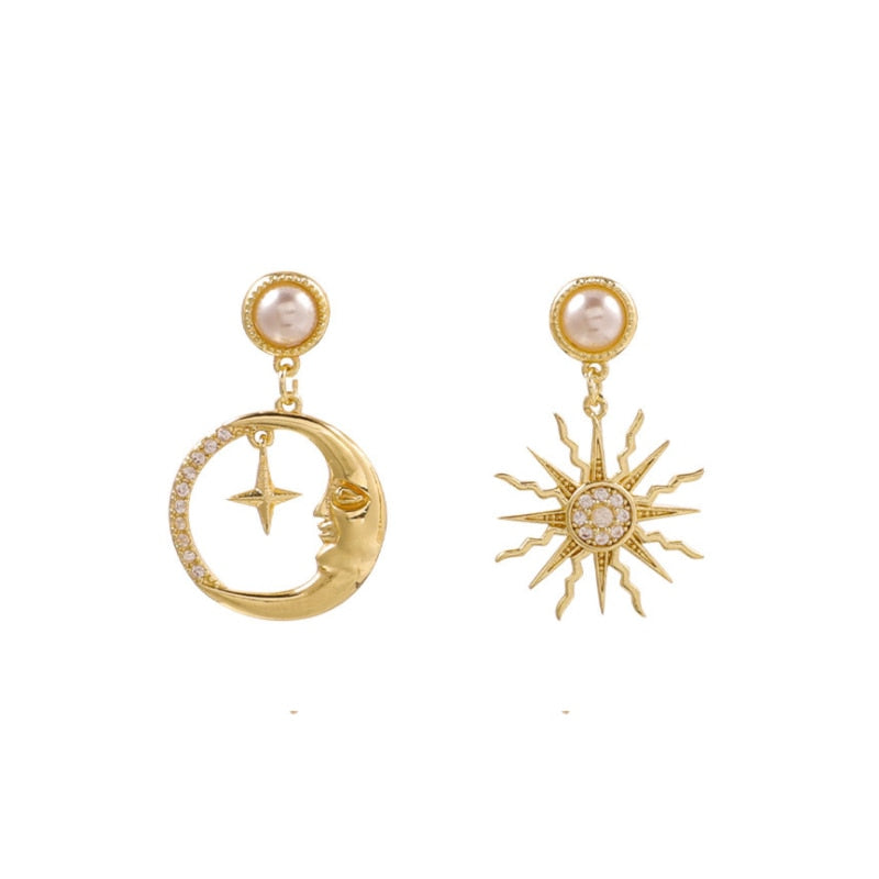 Sun, Star and Moon Earrings