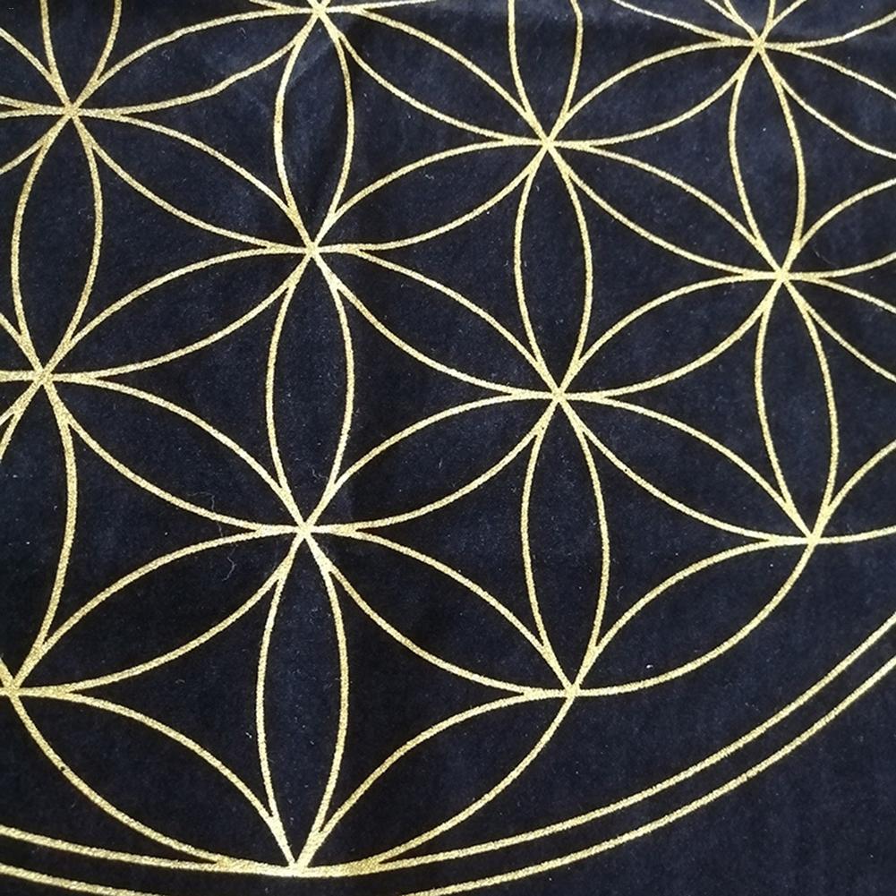 The Flower Of Life Crystal Lattice Velvet Divination Altar Cloth
