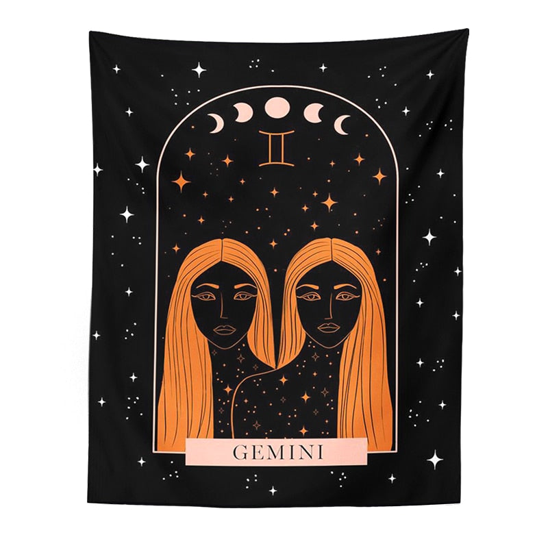 Constellation Tapestry Wall Hanging Moon Phase Tapestry