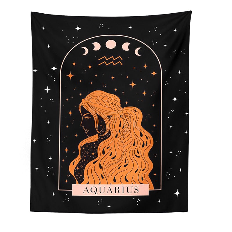 Constellation Tapestry Wall Hanging Moon Phase Tapestry