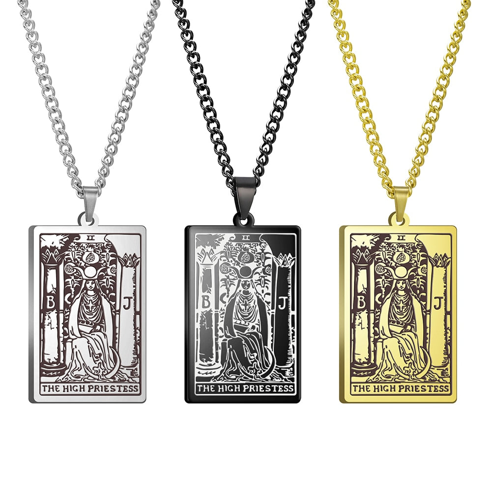 Vintage Tarot Card Necklace The Major Arcana