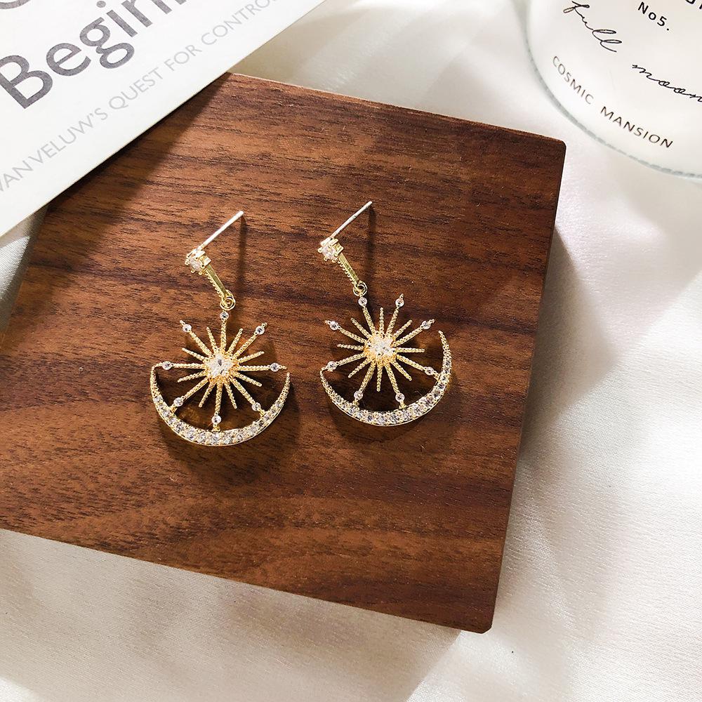 Solar Moon Crystal Earrings