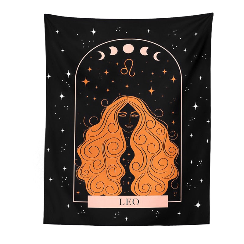 Constellation Tapestry Wall Hanging Moon Phase Tapestry