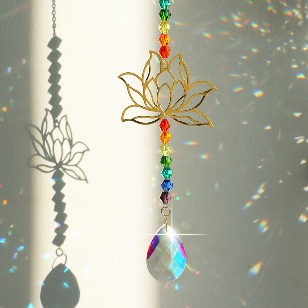 Sun and Moon Crystals Prism Suncatcher