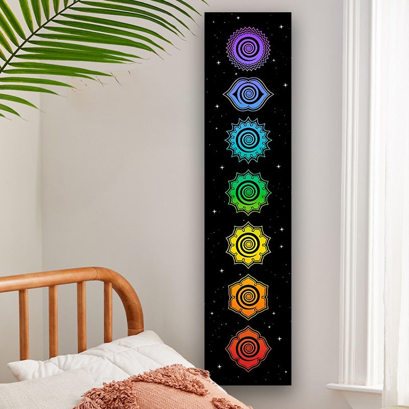 Rainbow Chakras Tapestry