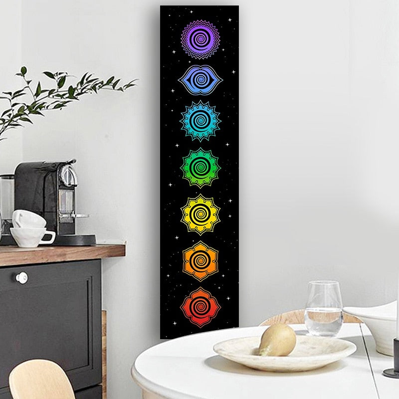 Rainbow Chakras Tapestry