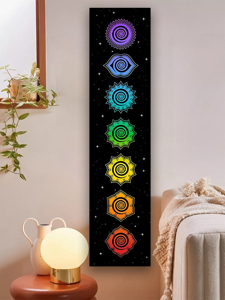 Rainbow Chakras Tapestry